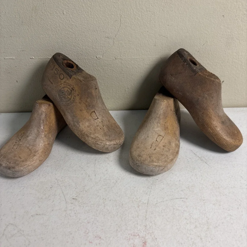 WOODEN SHOE FORMS Child's Size 4 1/2D Morton Last Co‎ Cincinnati 1954 2 Pair (4)